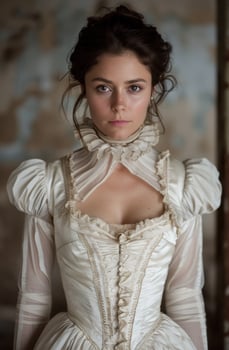 woman in elegant historical dress photo