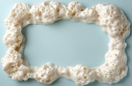 Artistic frame made of natural sponge photo