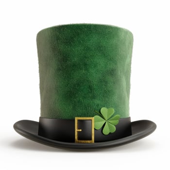 green st patricks day leprechaun hat with clover photo