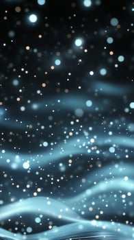 A mesmerizing display of shimmering particles over a blue background creates a magical atmosphere photo
