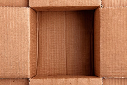 empty cardboard box interior photo