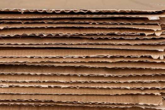 Stacked corrugated cardboard texture photo