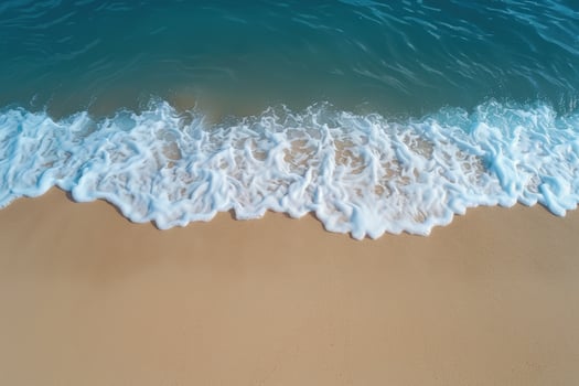 serene ocean waves crashing on sandy beach photo