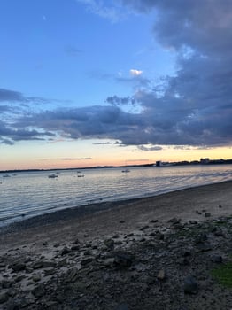 Calm beach day photo
