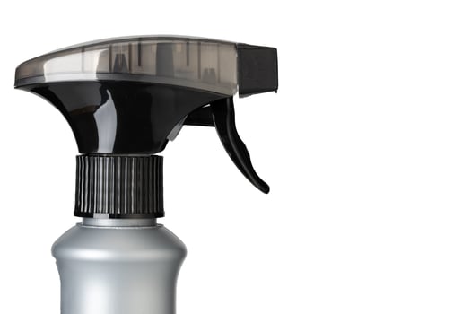Trigger Spray Bottle with Open Nozzle Close Up photo