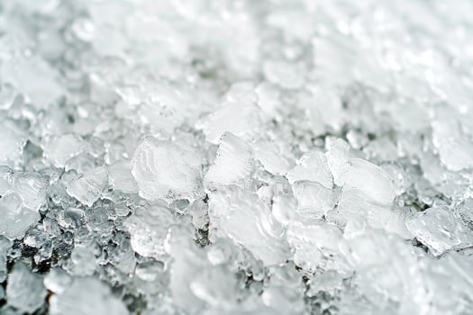 A close up of ice with a lot of small ice crystals photo