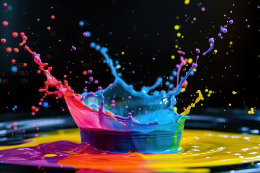 Colorful paint splash photo