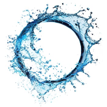 Splash of water in a circular shape photo