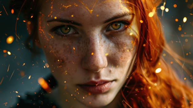 Fiery Gaze of a Mysterious Woman photo