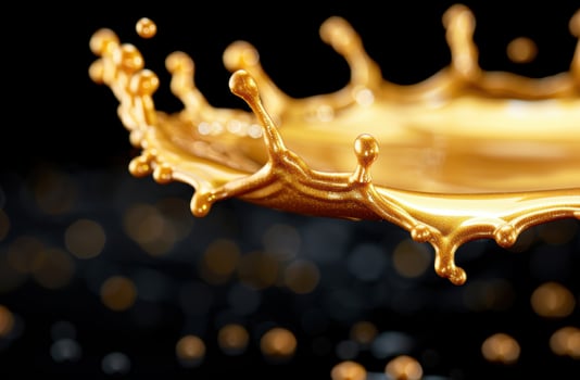 golden crown with sparkling lights photo