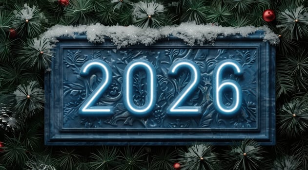 Snowy Christmas 2026 sign photo