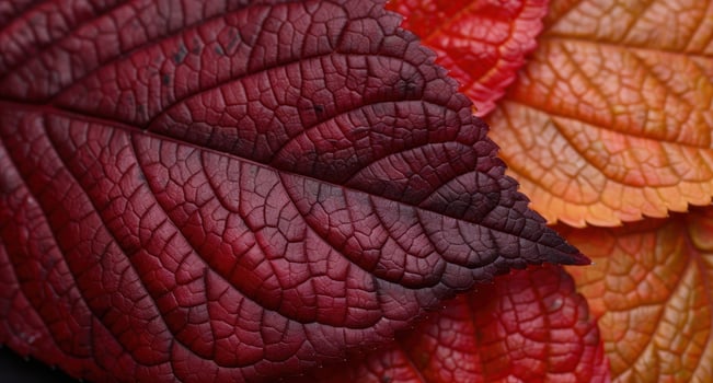 Vibrant autumn leaf texture close up photo