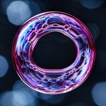 Colorful abstract glass sphere photo