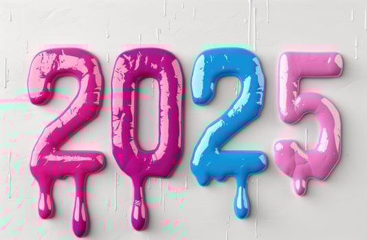 colorful 2025 new year celebration concept photo
