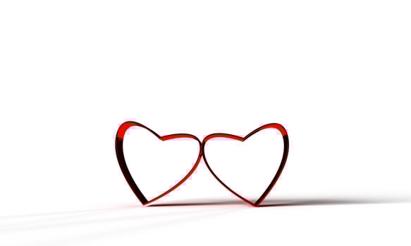 Red pink love heart object icon white background dicut symbol sign happy valentine day love wedding couple twin two romantic just married forever 2025 relationship beautiful relationship event party photo