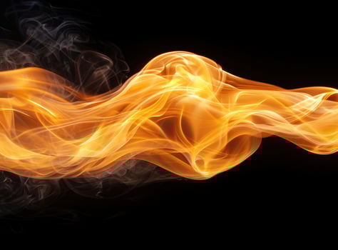 Flowing flames of fire photo