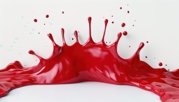 Vibrant red paint splash photo