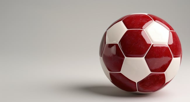 red and white soccer ball photo