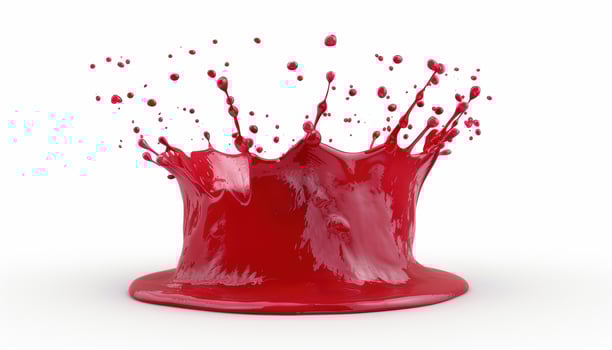Vibrant red paint splash photo