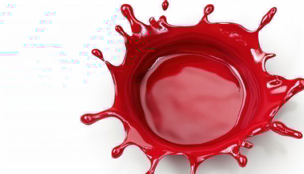 Vibrant red paint splash photo