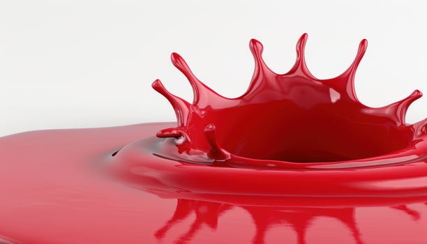 Vibrant red liquid splash photo