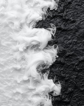 Dramatic black and white abstract smoke and texture photo