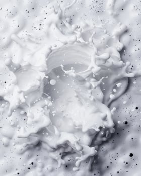 Splashing white milk or cream photo