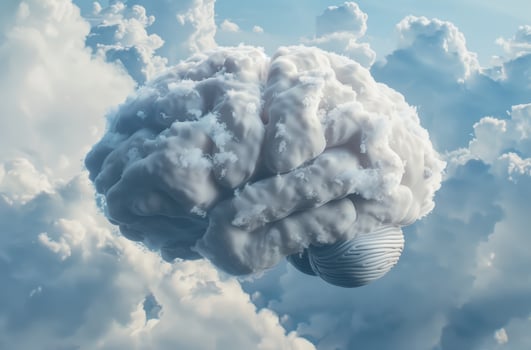 Surreal cloud formation in the sky photo