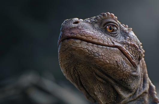 Close up portrait of a majestic iguana photo