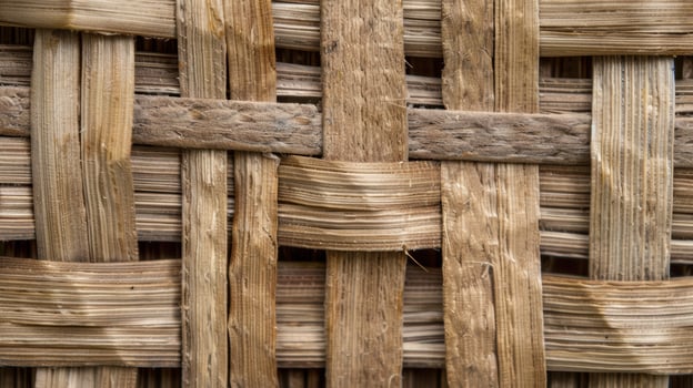 Intricate wooden fence pattern photo