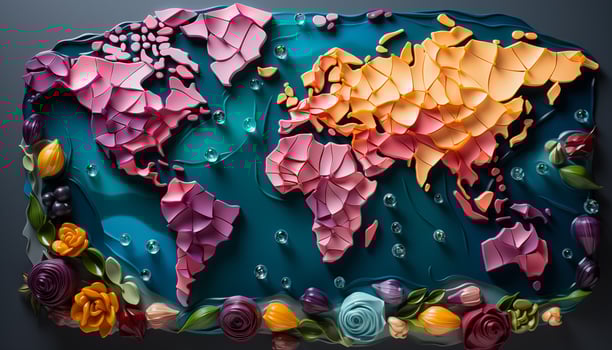World map - abstract background photo