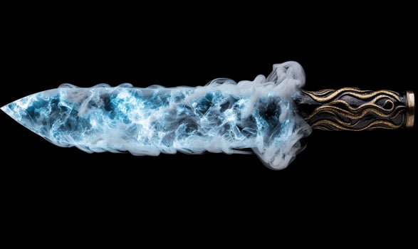 Magical ice crystal sword photo