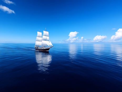A sailboat floating in the middle of a large body of water photo