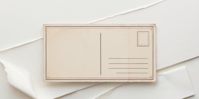 Blank of the old postcard with space for text. photo