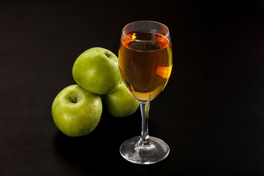 Fresh sweet natural apple juice photo