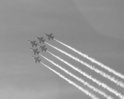 Military jet airplane, military fighter photo