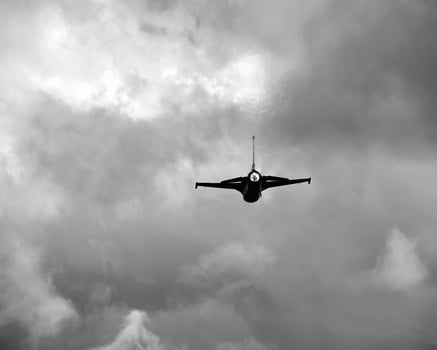 Military jet airplane, military fighter photo