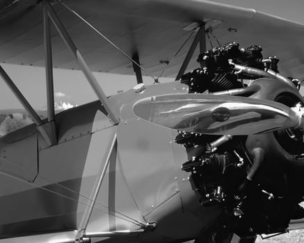 Airplane at the air show background photo