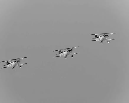 Airplane at the air show background photo