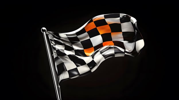 Flowing Checkered Racing Flag photo
