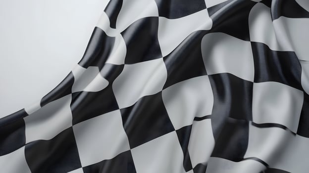 Flowing Checkered Racing Flag photo