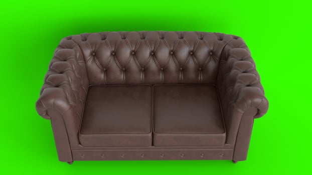 chesterfield sofa with green background 2 photo