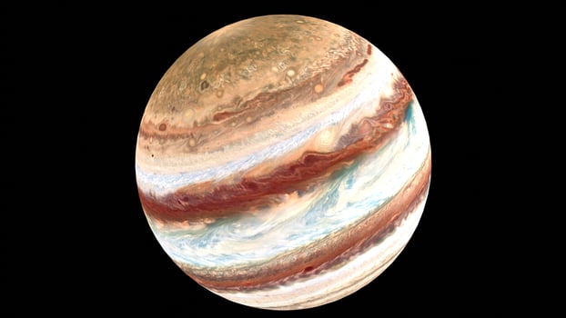 jupiter planet with black background photo
