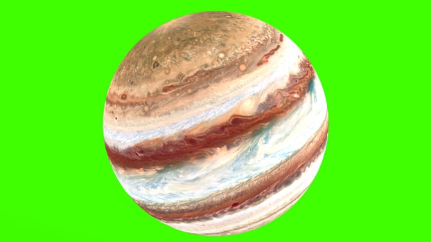 jupiter planet with green background photo