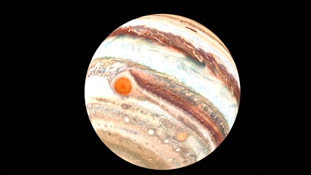 jupiter planet with black background photo