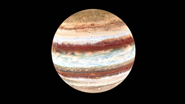 jupiter planet with black background photo