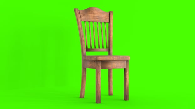 simple chair with green background photo