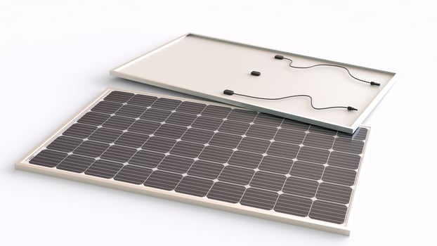 solar plate with white background photo