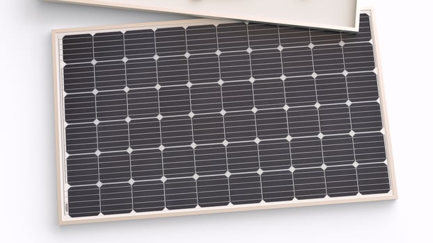 solar plate with white background photo