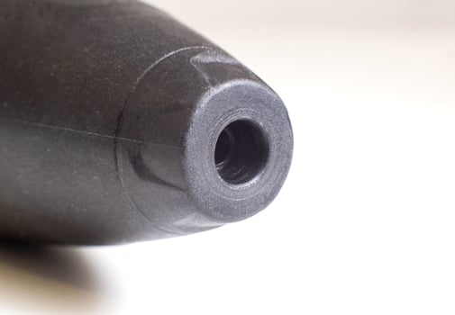 Spray lance with dirt cutter. For stubborn dirt. High pressure washer, macro photo